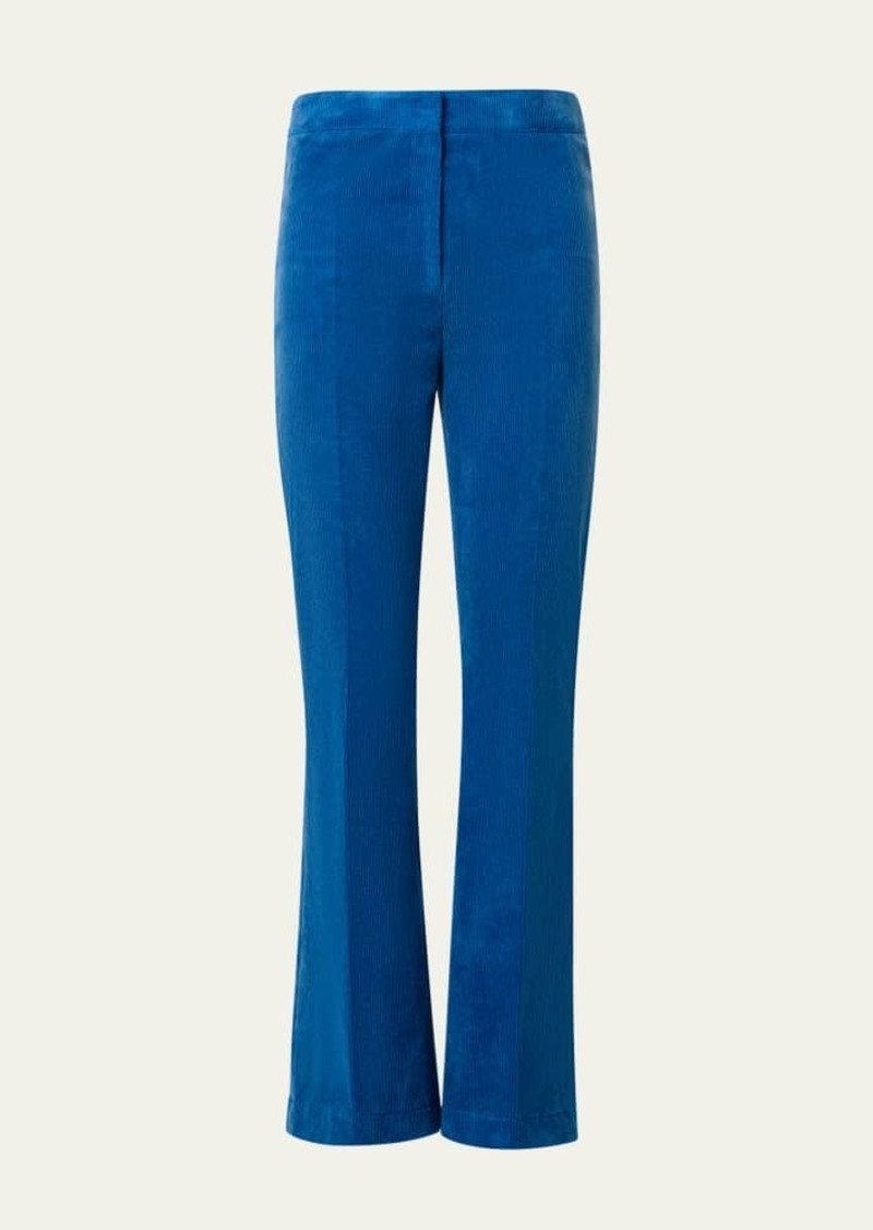 Akris punto Cloe Bootcut Washed Corduroy Pants