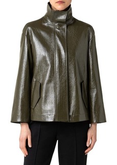 Akris punto Crushed Lacquer A-Line Jacket
