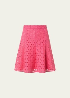 Akris punto Dot Guipure Lace Flared Skirt