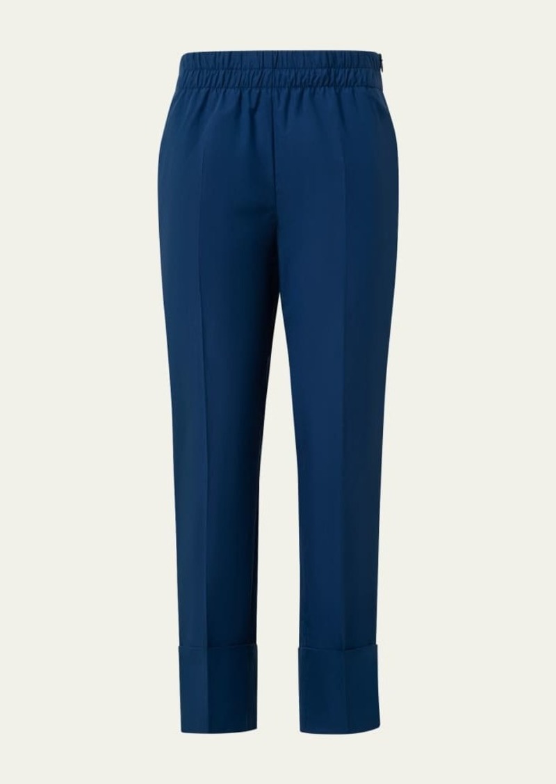 Akris punto Farell Cotton Poplin Tapered Pants