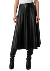 Akris punto Faux Leather Midi Skirt in Black at Nordstrom