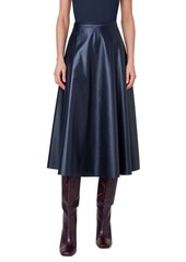 Akris punto Faux Leather Skirt