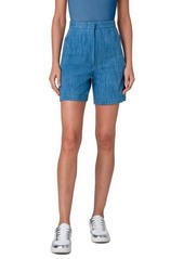 Akris punto Filia High Waist Denim Bermuda Shorts