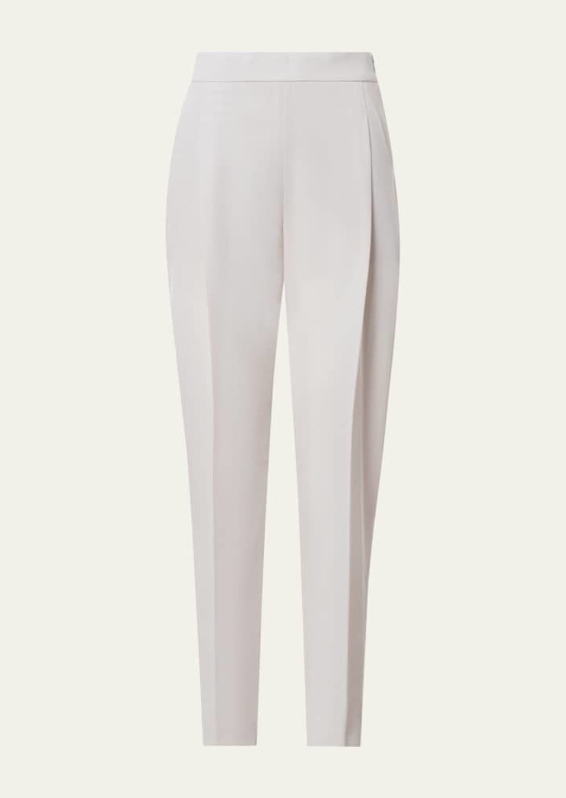 Akris punto Fiola Slouchy Front Pleat Wool Pants