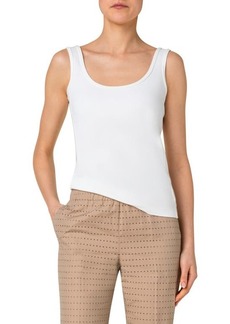 Akris punto Fitted Scoop Neck Jersey Tank
