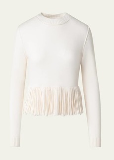 Akris punto Fringe Cashmere Sweater