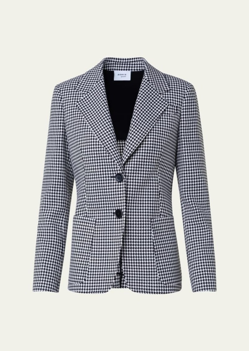 Akris punto Houndstooth Wool Blazer