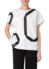 Akris punto Mesh Inlay Jersey T-Shirt