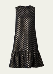 Akris punto Metallic Polka Dot Jacquard Dress