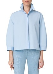 Akris punto Pleated Collar Blouse