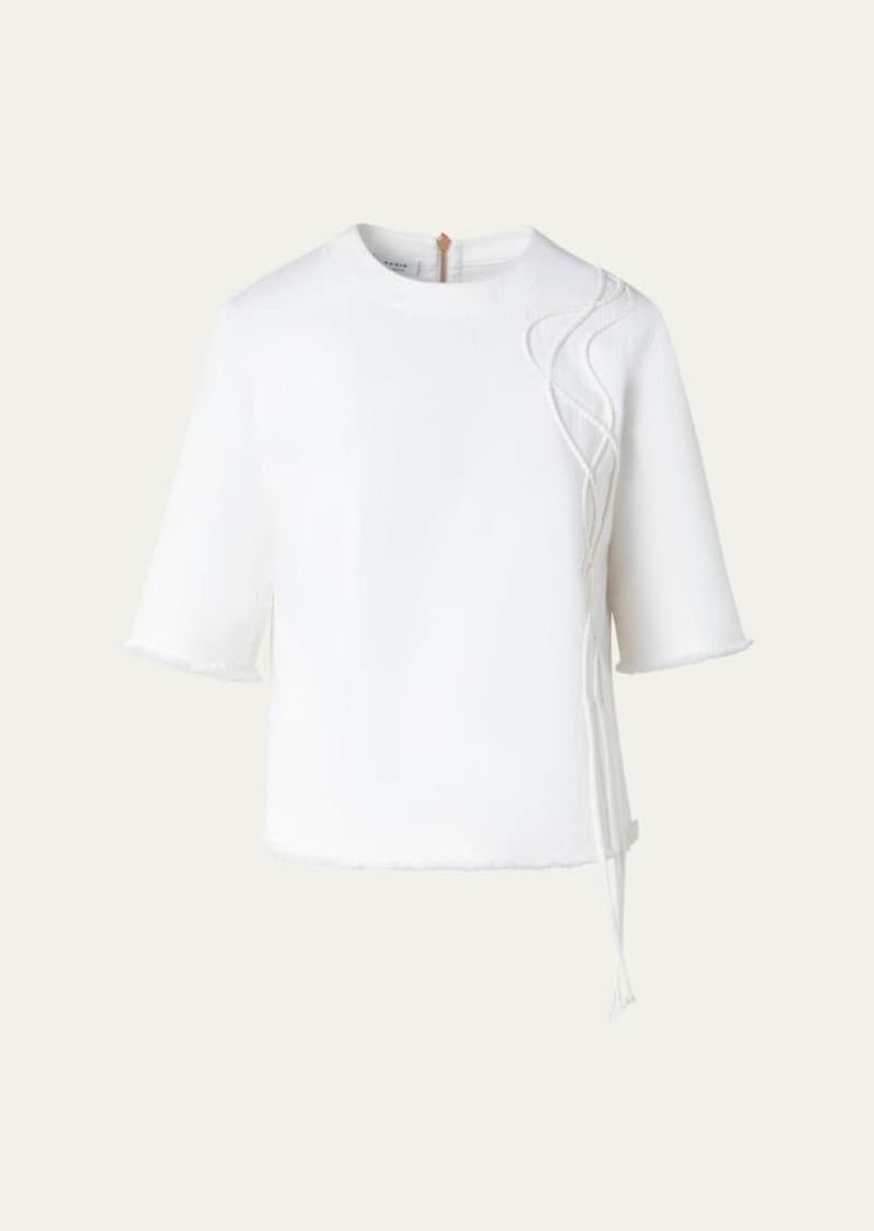 Akris punto Rope Raw Edge Blouse