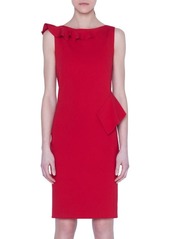 Akris punto Ruffle Detail Jersey Dress in Cranberry at Nordstrom