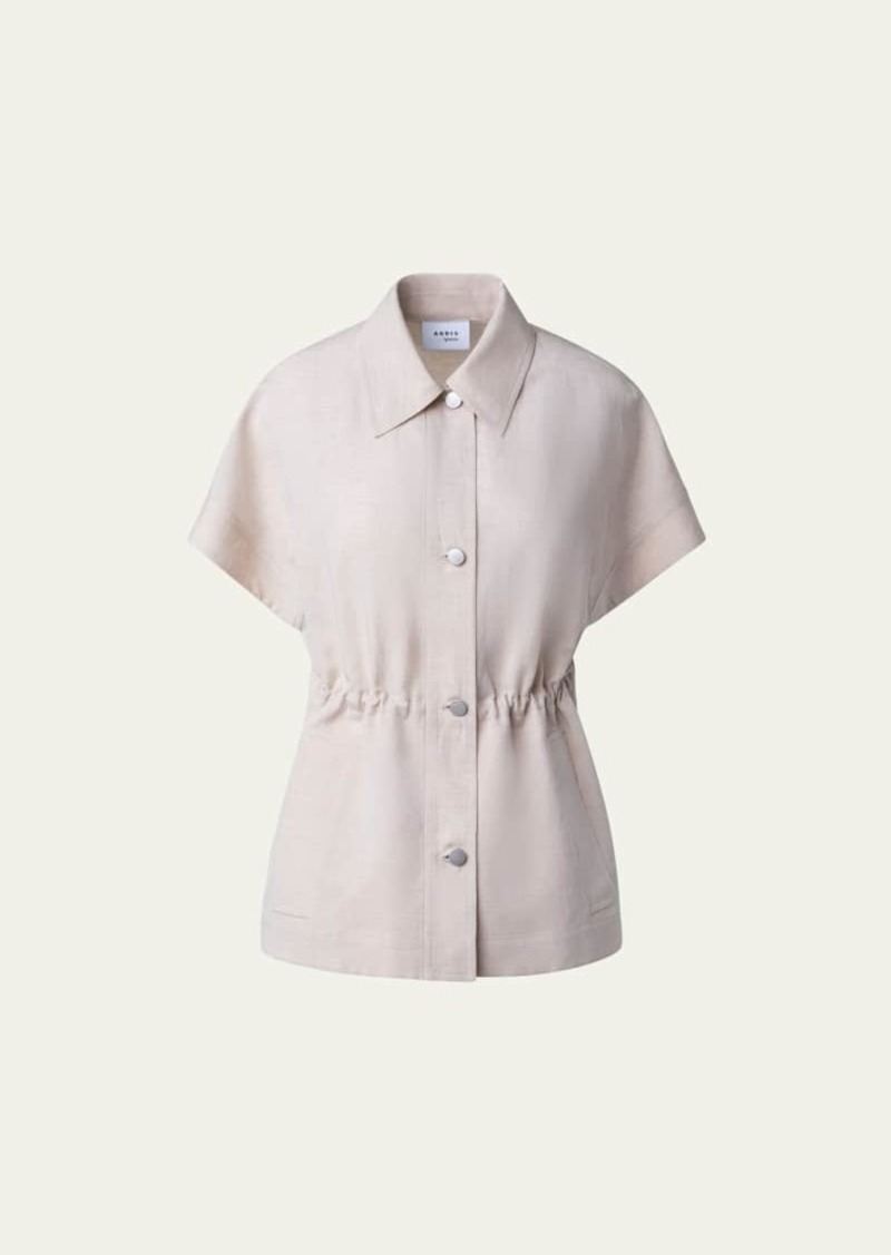 Akris punto Short-Sleeve Stretch Cotton Jacket