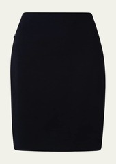 Akris punto Short Stretch-Jersey Skirt  Black