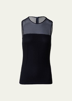 Akris punto Signature Pin Dot Mesh Tank Top