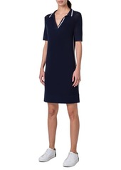 Akris punto Signature Tipped Polo Sweater Dress