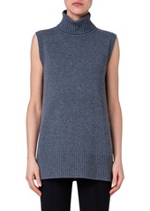 Akris punto Sleeveless Longline Virgin Wool & Cashmere Sweater