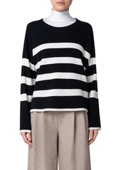 Akris punto Stripe Cashmere & Wool Sweater