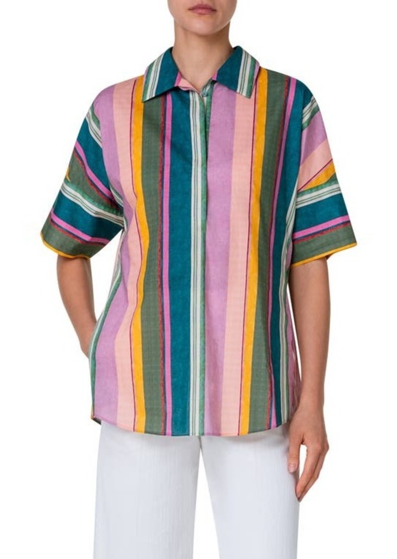 Akris punto Stripe Dolman Sleeve Shirt