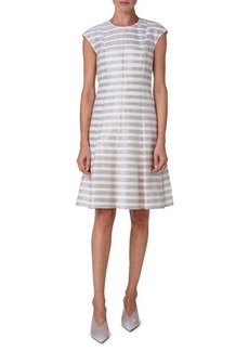 Akris punto Texture Stripe A-Line Dress