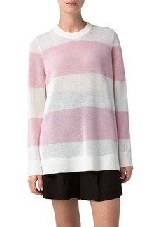 Akris punto Wide Stripe Crochet Sweater