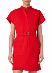 Akris Punto Belt Stretch Denim Knee-Length Dress