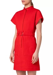 Akris Punto Belt Stretch Denim Knee-Length Dress