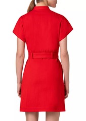 Akris Punto Belt Stretch Denim Knee-Length Dress