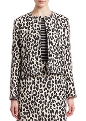 Akris Punto Boxy Leopard Print Jacket