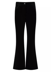 Akris Punto Cali Velvet Crop Boot-Cut Pants