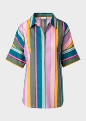 Akris Punto Chair Striped Cotton Blouse