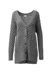 Akris Punto Chunky Cable Knit Wool & Camel Hair-Blend Cardigan