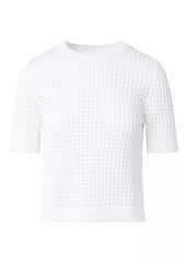 Akris Punto Chunky Mesh Cotton T-Shirt