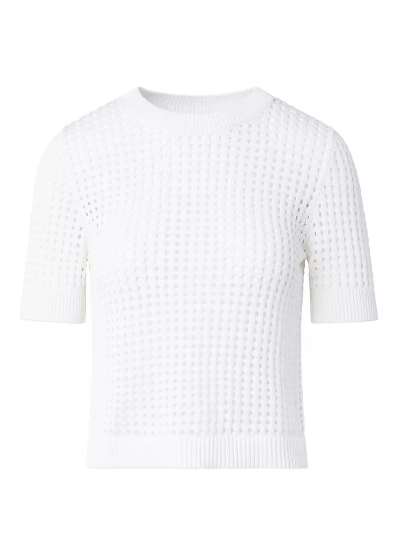 Akris Punto Chunky Mesh Cotton T-Shirt