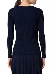 Akris Punto Chunky Rib-Knit Wool Sweater