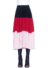 Akris Punto Colorblocked Crepe Bell-Shaped Skirt