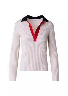 Akris Punto Colorblocked Virgin Wool Pullover Sweater