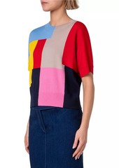 Akris Punto Colorblocked Wool Pullover Sweater