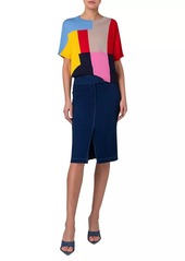Akris Punto Colorblocked Wool Pullover Sweater