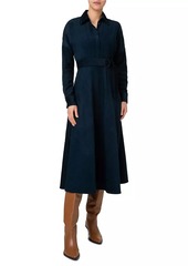 Akris Punto Cotton-Blend Corduroy Midi-Shirtdress