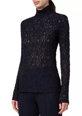 Akris Punto Cotton-Blend Lace Long-Sleeve Blouse