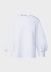 Akris Punto Cotton Poplin Blouse with Split Cuffs