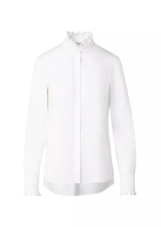 Akris Punto Cotton Ruffled Blouse