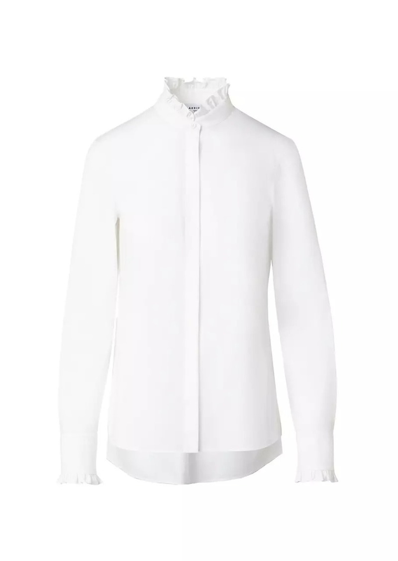 Akris Punto Cotton Ruffled Blouse