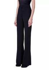 Akris Punto Courtney Flared Wool-Blend Trousers