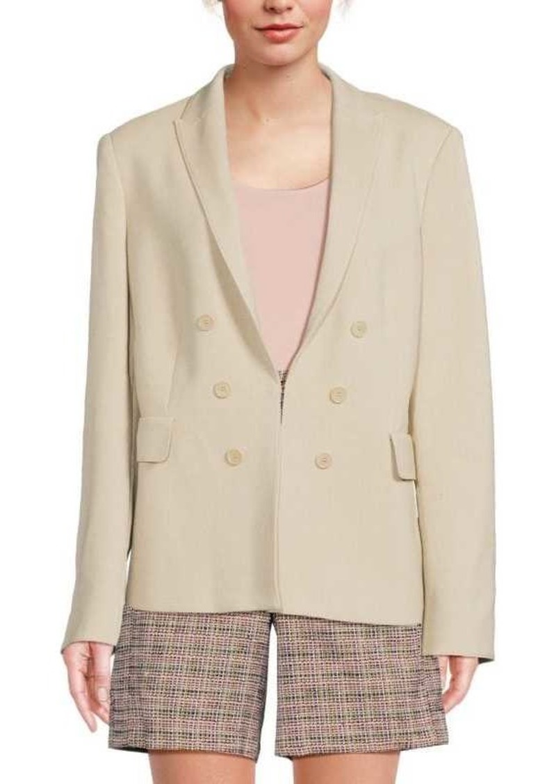 Akris Punto Crepe Double Breasted Blazer