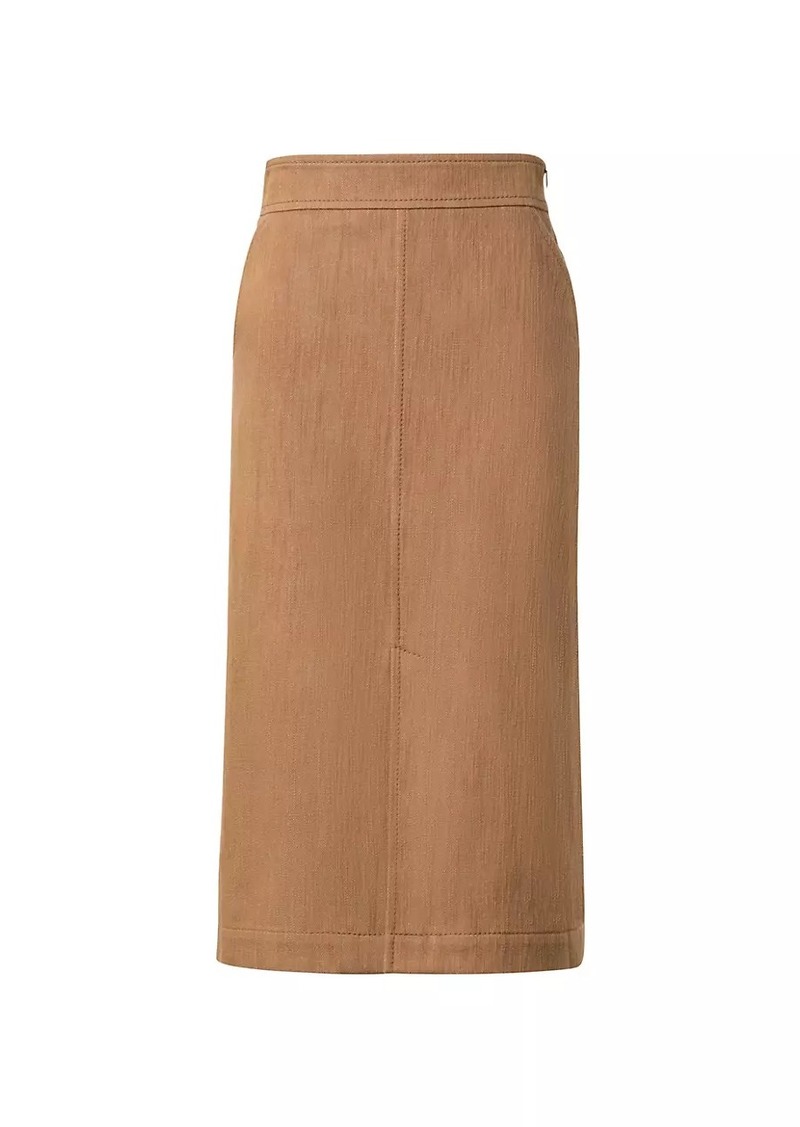 Akris Punto Denim Pencil Midi-Skirt