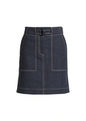 Akris Punto Denim Stitched Skirt