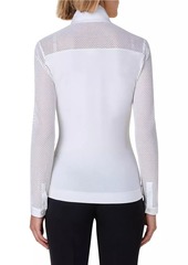 Akris Punto Elements Mesh-Sleeve Blouse