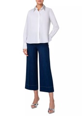 Akris Punto Embellished Collar Cotton Shirt